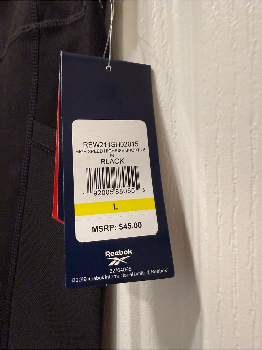 Reebok Women’s High-Rise Black Bike Shorts with Side Pockets BNWT- Large - Picture 3 of 4